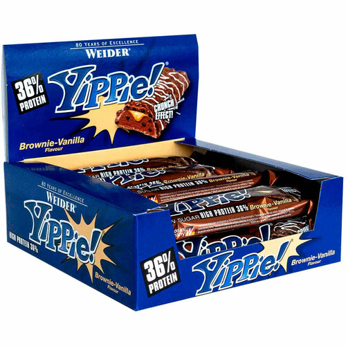 WEIDER CAJA YIPPIE BAR BROWNIE-VAINILLA 12UDS