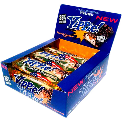 WEIDER CAJA YIPPIE BAR CACAHUETE-CARAMELO 12UDS