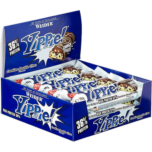 WEIDER CAJA YIPPIE BAR COOKIES-CHOCO 12UDS