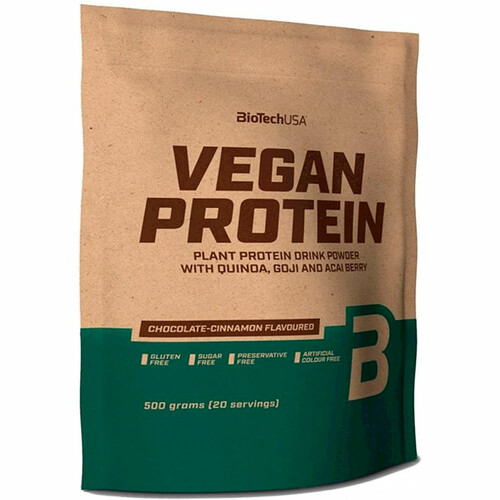 BIOTECHUSA VEGAN PROTEIN CHOCOLATE-CANELA 500G