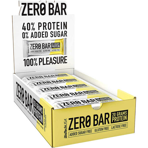 BIOTECHUSA CAJA ZERO BAR CHOCOLATE-PLTANO 20*50G