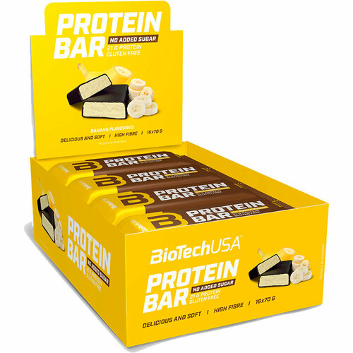 BIOTECHUSA CAJA PROTEIN BAR PLTANO 20*35G