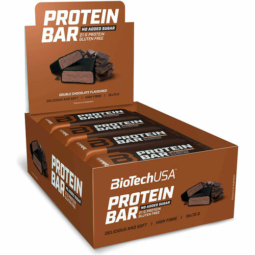 BIOTECHUSA CAJA PROTEIN BAR CHOCOLATE DOBLE 16*70G