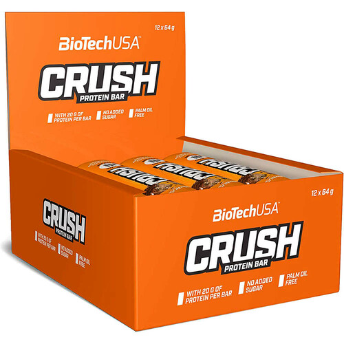 BIOTECHUSA CAJA CRUSHBAR CHOCO-MANTEQ CACAHU 12*64G