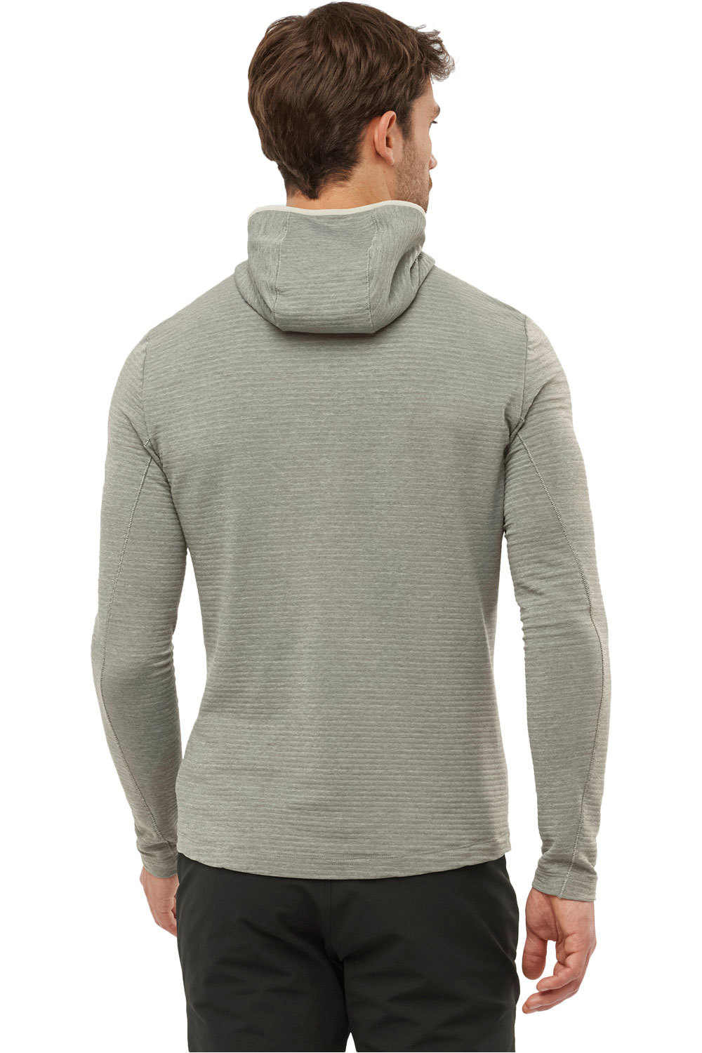 Salomon forro polar hombre Salomon OUTLINE FZ HOODIE M vista trasera Salomon forro polar hombre Salomon OUTLINE FZ HOODIE M vista trasera