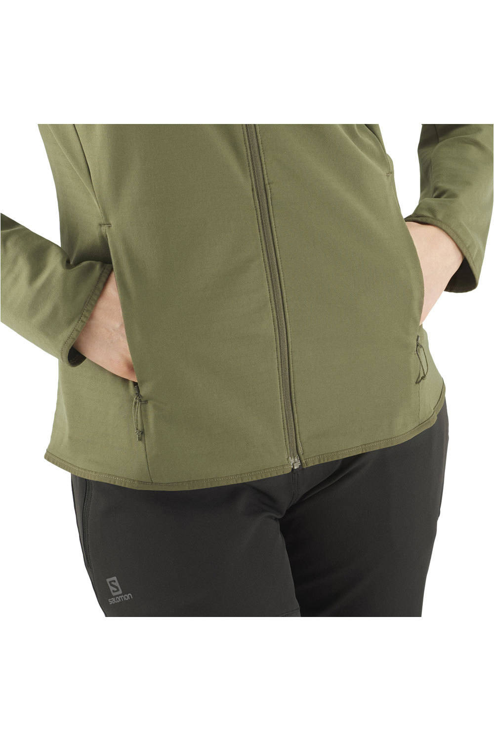Salomon forro polar mujer Salomon OUTRACK FULL ZIP MID W vista detalle Salomon forro polar mujer Salomon OUTRACK FULL ZIP MID W vista detalle