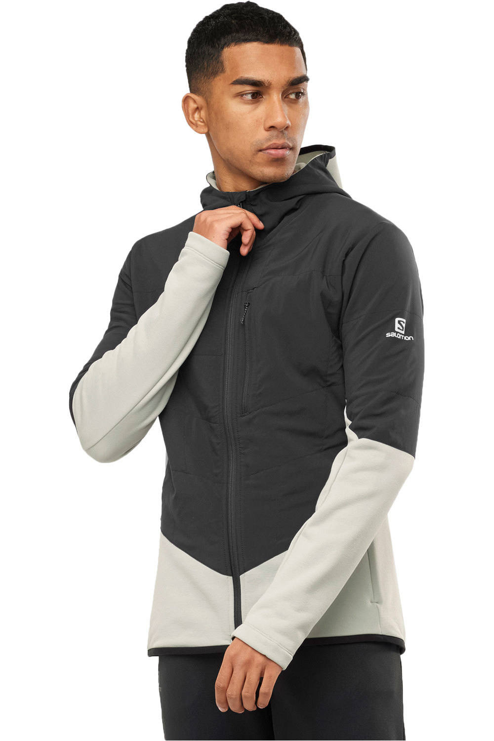 Salomon forro polar hombre Salomon OUTLINE WARM HYBRID HDY M vista frontal Salomon forro polar hombre Salomon OUTLINE WARM HYBRID HDY M vista frontal