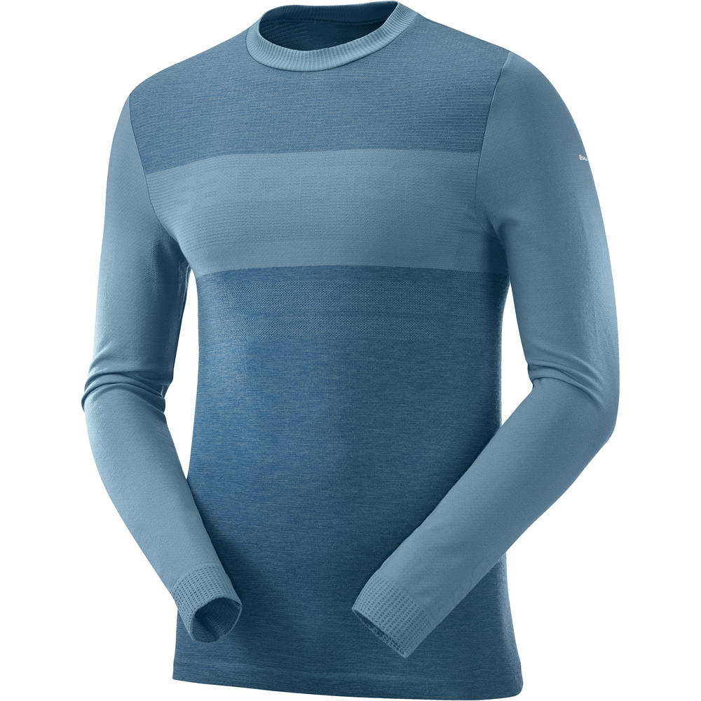 Salomon camiseta térmica manga larga hombre Salomon SNTIAL WOOL LS TOP M vista detalle Salomon camiseta térmica manga larga hombre Salomon SNTIAL WOOL LS TOP M vista detalle