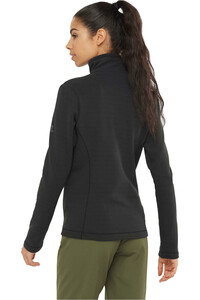 Salomon forro polar mujer Salomon SNTIAL WARM FZ FLEECE W vista trasera Salomon forro polar mujer Salomon SNTIAL WARM FZ FLEECE W vista trasera