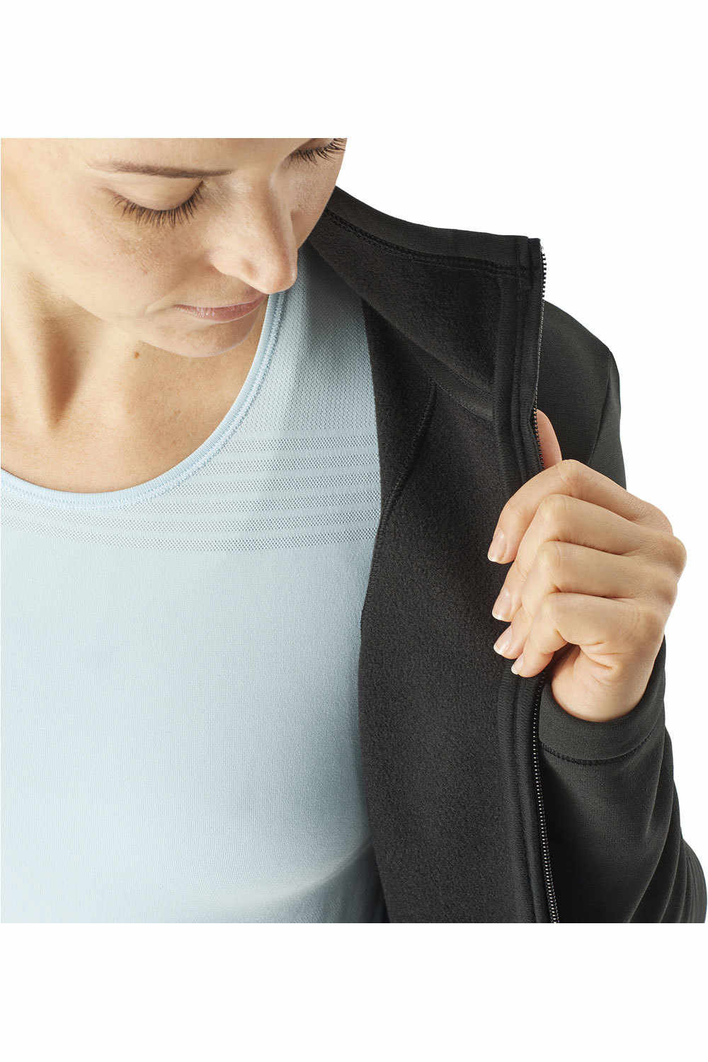 Salomon forro polar mujer Salomon SNTIAL WARM FZ FLEECE W vista detalle Salomon forro polar mujer Salomon SNTIAL WARM FZ FLEECE W vista detalle