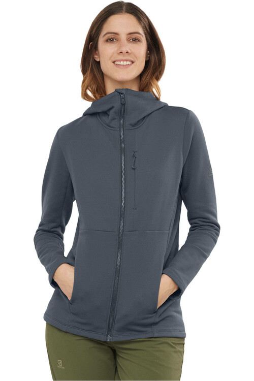SALOMON SNTIAL XWARM HOODIE W gris