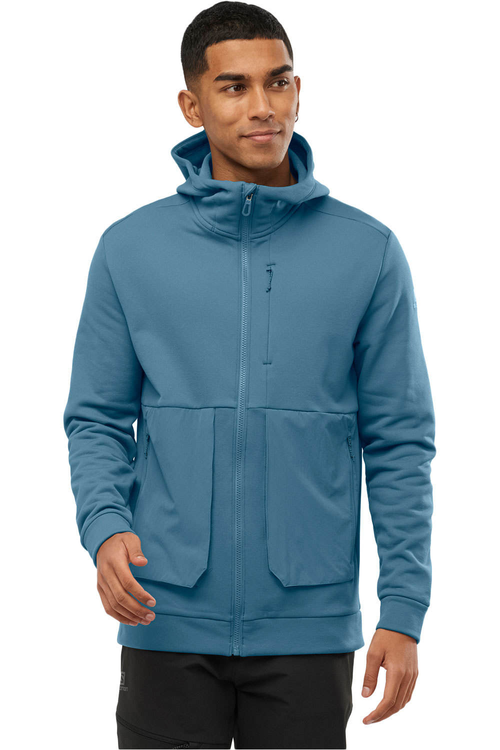 Salomon forro polar hombre Salomon SNTIAL WARM FLEECE FZ M vista frontal Salomon forro polar hombre Salomon SNTIAL WARM FLEECE FZ M vista frontal