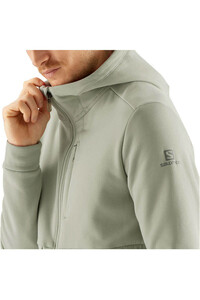 Salomon forro polar hombre Salomon SNTIAL WARM FLEECE FZ M vista detalle Salomon forro polar hombre Salomon SNTIAL WARM FLEECE FZ M vista detalle