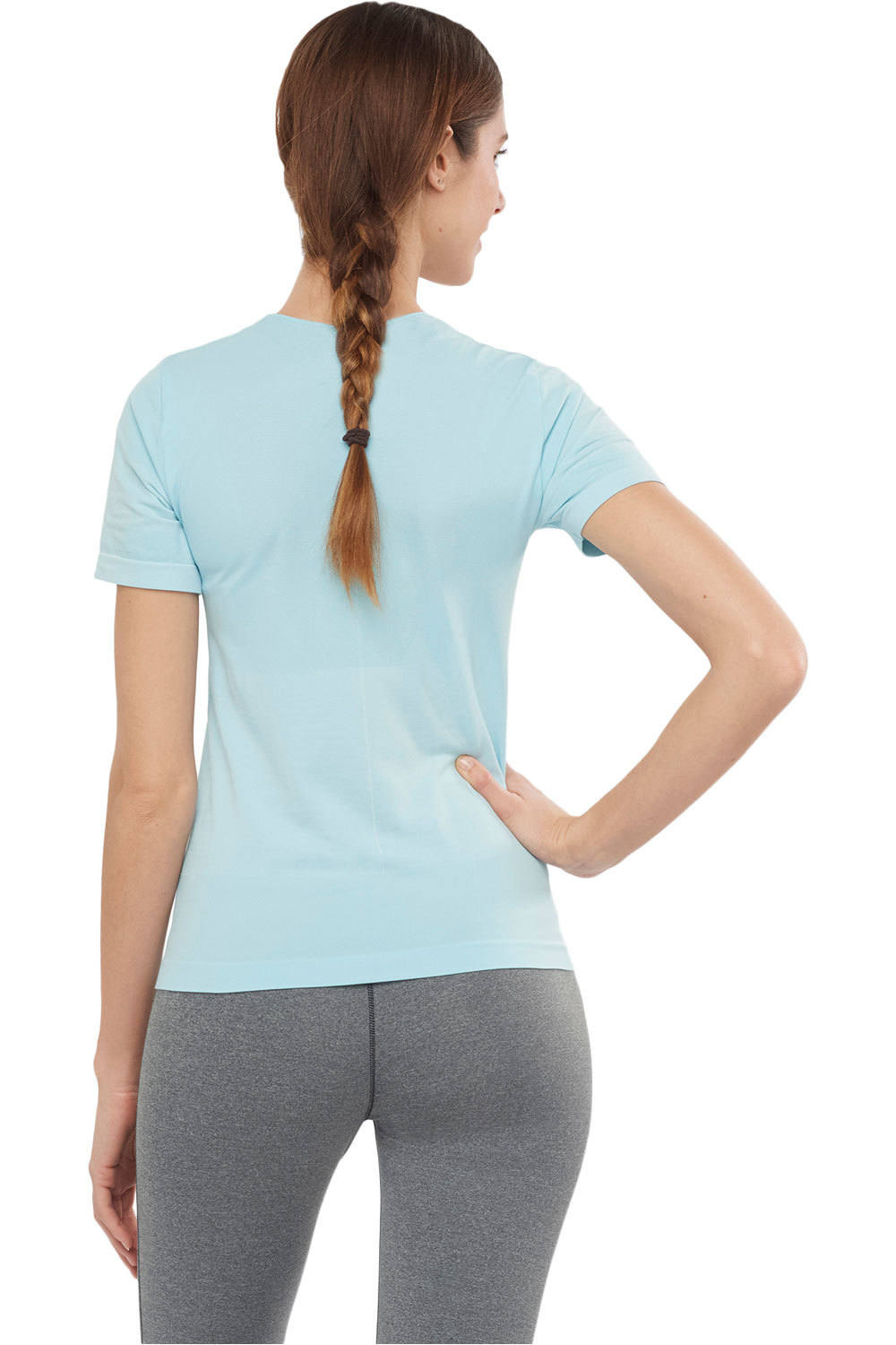 Salomon camiseta entrenamiento manga corta mujer Salomon ELEVATE MOVE ON TEE W vista trasera Salomon camiseta entrenamiento manga corta mujer Salomon ELEVATE MOVE ON TEE W vista trasera