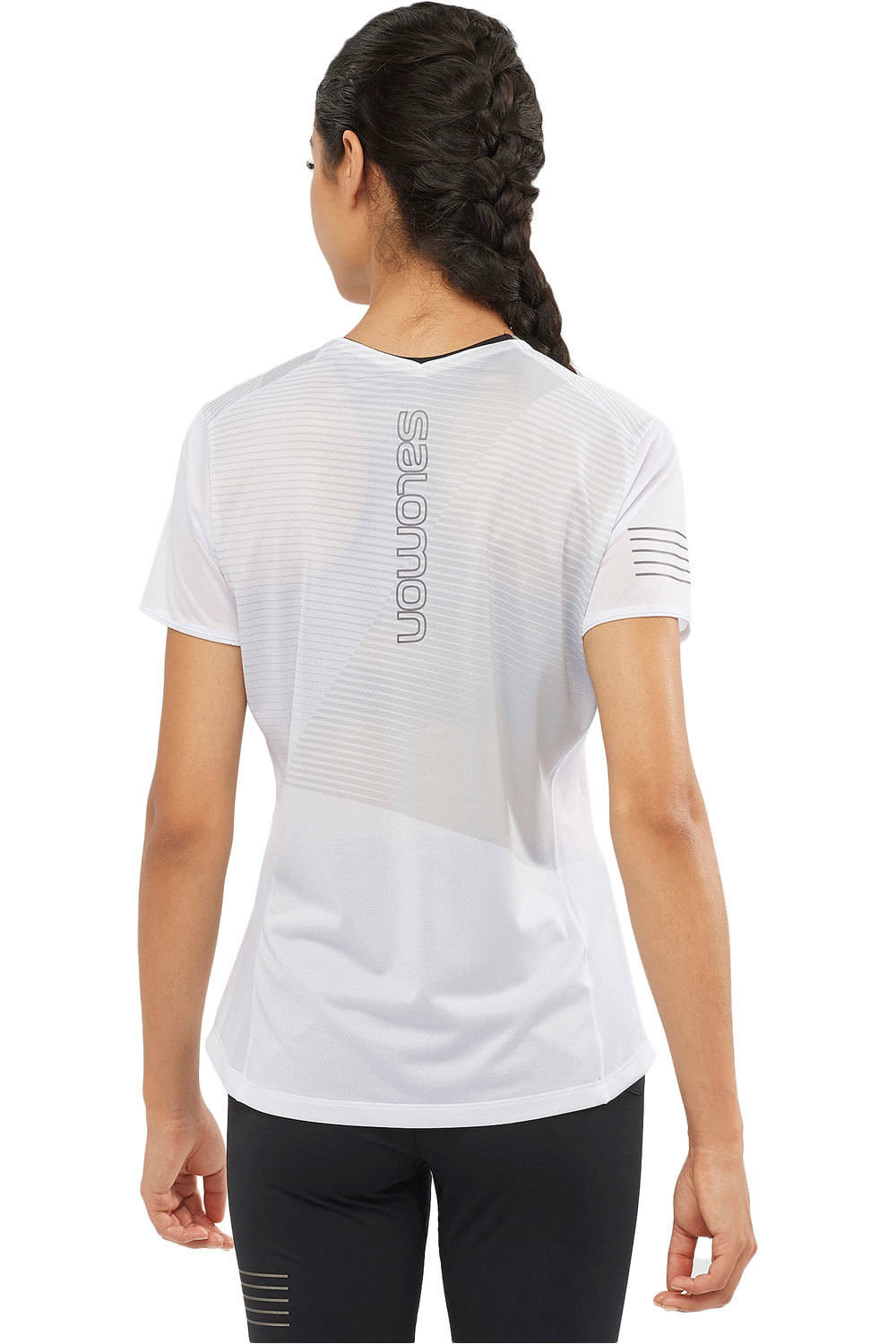 Salomon camiseta entrenamiento manga corta mujer Salomon SENSE TEE W vista trasera Salomon camiseta entrenamiento manga corta mujer Salomon SENSE TEE W vista trasera
