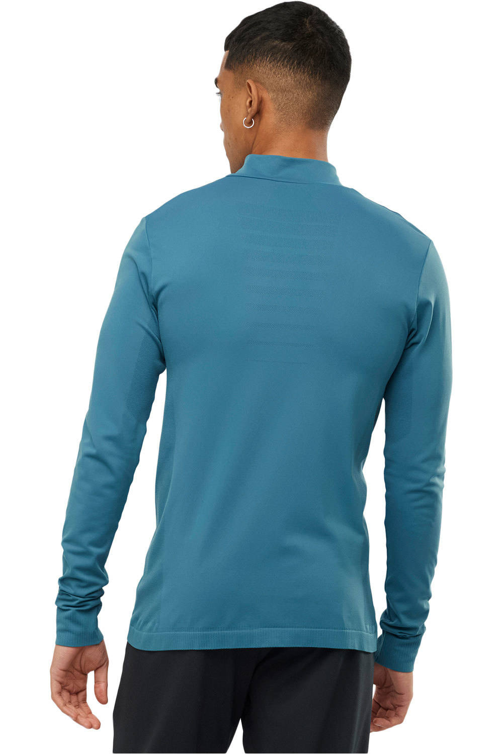Salomon camisetas trail running manga larga hombre Salomon EXPLORE SEAMLESS HALF ZIP vista trasera Salomon camisetas trail running manga larga hombre Salomon EXPLORE SEAMLESS HALF ZIP vista trasera
