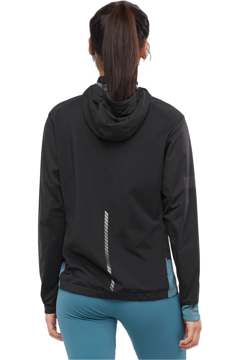Salomon CHAQUETA TRAIL RUNNING MUJER Salomon LIGHT SHELL JKT W vista trasera Salomon CHAQUETA TRAIL RUNNING MUJER Salomon LIGHT SHELL JKT W vista trasera