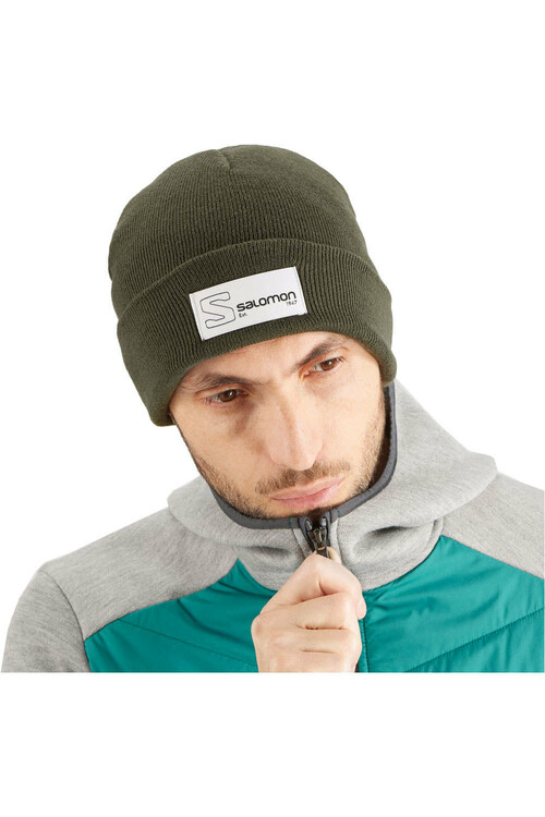 SALOMON OUTLIFE LOGO BEANIE verde