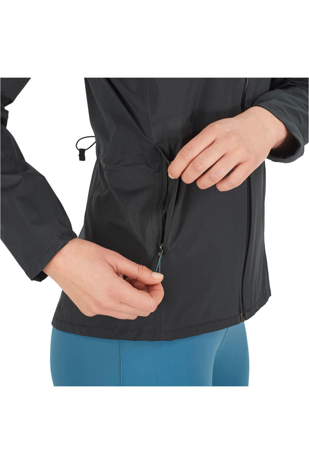 Salomon CHAQUETA TRAIL RUNNING MUJER Salomon BONATTI WP JACKET W vista detalle Salomon CHAQUETA TRAIL RUNNING MUJER Salomon BONATTI WP JACKET W vista detalle