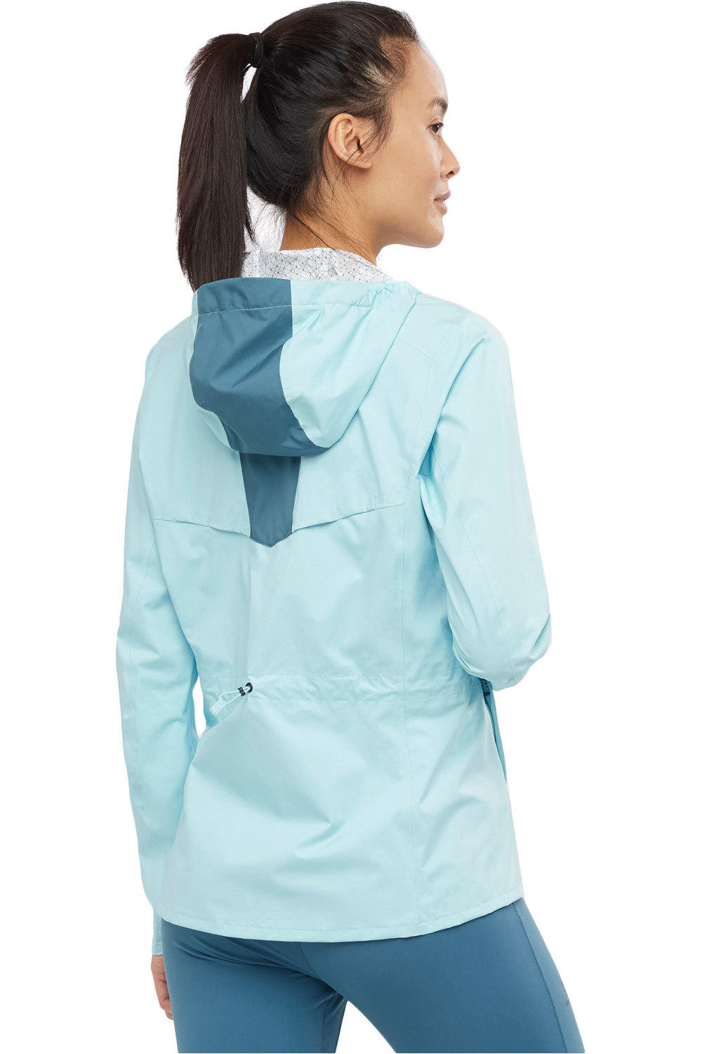 Salomon CHAQUETA TRAIL RUNNING MUJER Salomon BONATTI WP JACKET W vista trasera Salomon CHAQUETA TRAIL RUNNING MUJER Salomon BONATTI WP JACKET W vista trasera