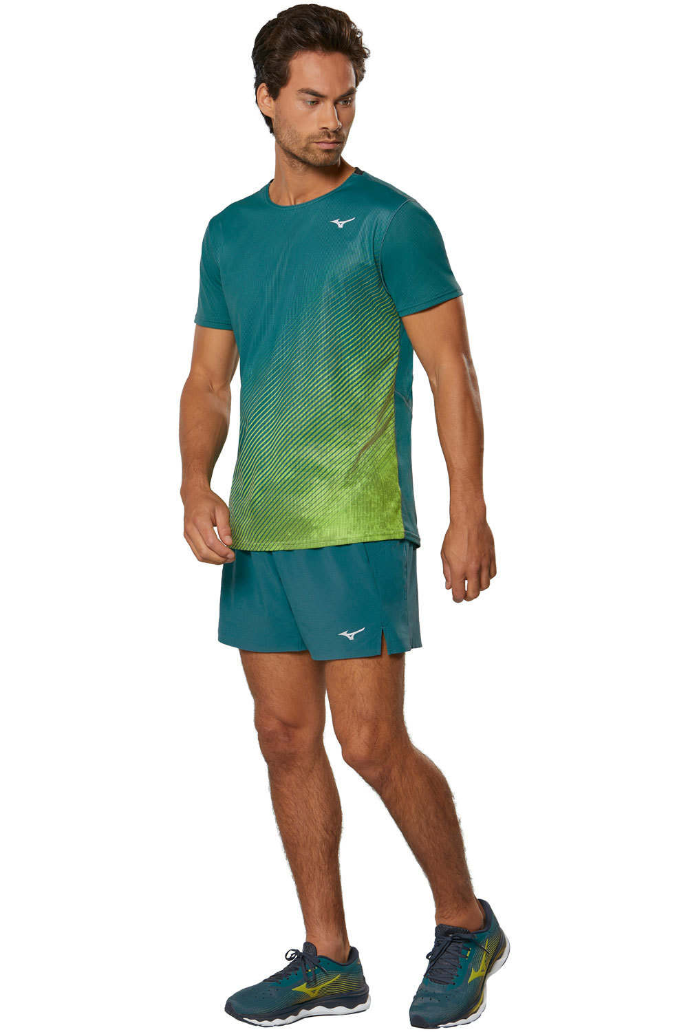 Mizuno camiseta técnica manga corta hombre Mizuno Aero Tee vista frontal Mizuno camiseta técnica manga corta hombre Mizuno Aero Tee vista frontal