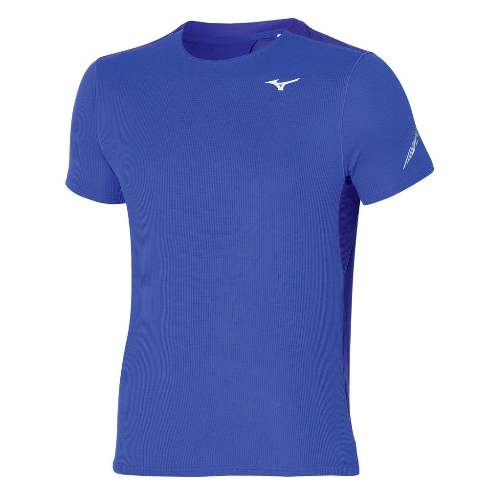 Mizuno camiseta técnica manga corta hombre Mizuno DryAeroflow Tee vista frontal Mizuno camiseta técnica manga corta hombre Mizuno DryAeroflow Tee vista frontal