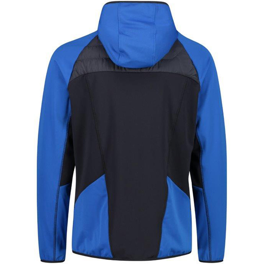 Cmp forro polar hombre Cmp MAN JACKET HYBRID FIX HOOD GR vista trasera Cmp forro polar hombre Cmp MAN JACKET HYBRID FIX HOOD GR vista trasera