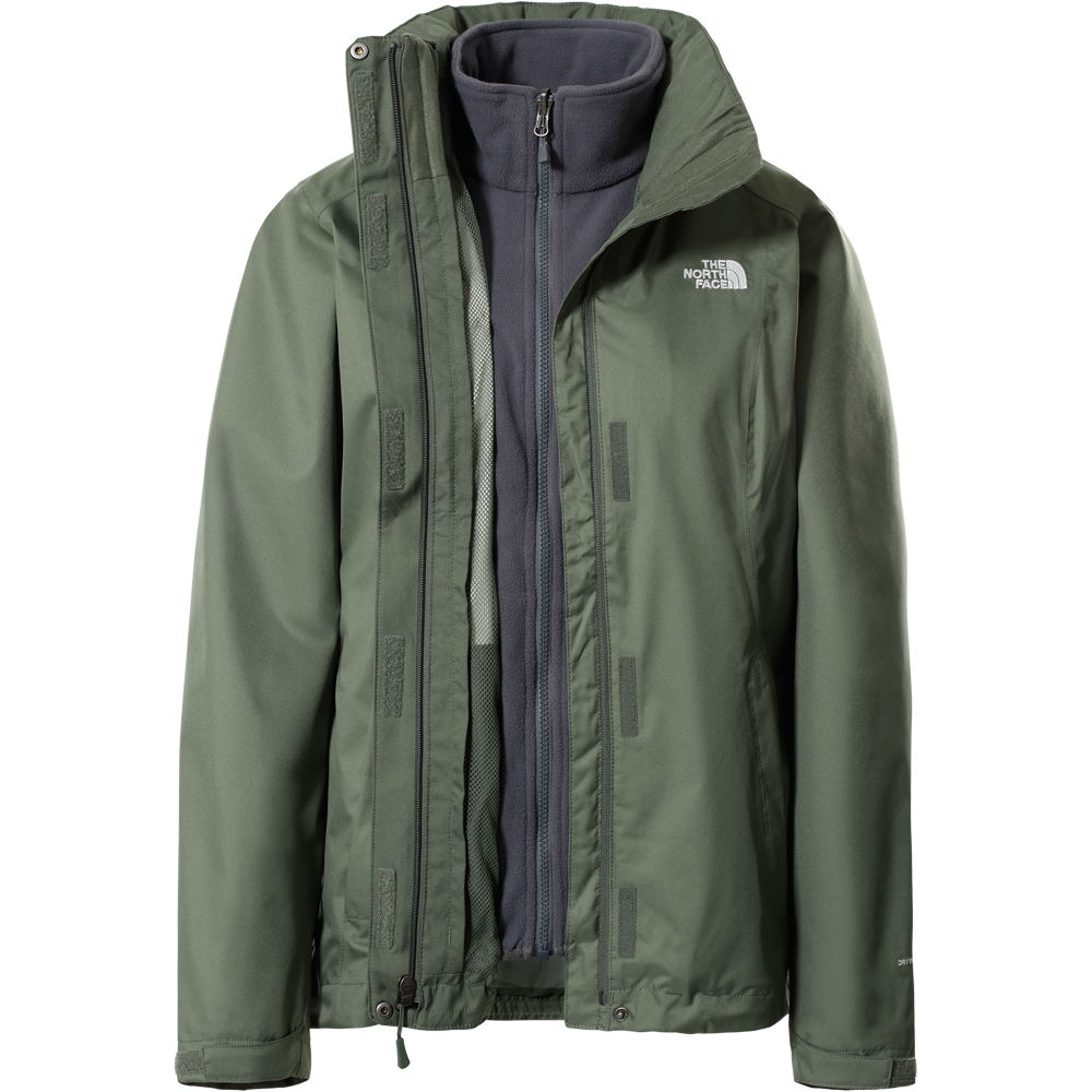 The North Face chaqueta impermeable mujer The North Face W EVOLVE II TRI JKT GR vista detalle The North Face chaqueta impermeable mujer The North Face W EVOLVE II TRI JKT GR vista detalle