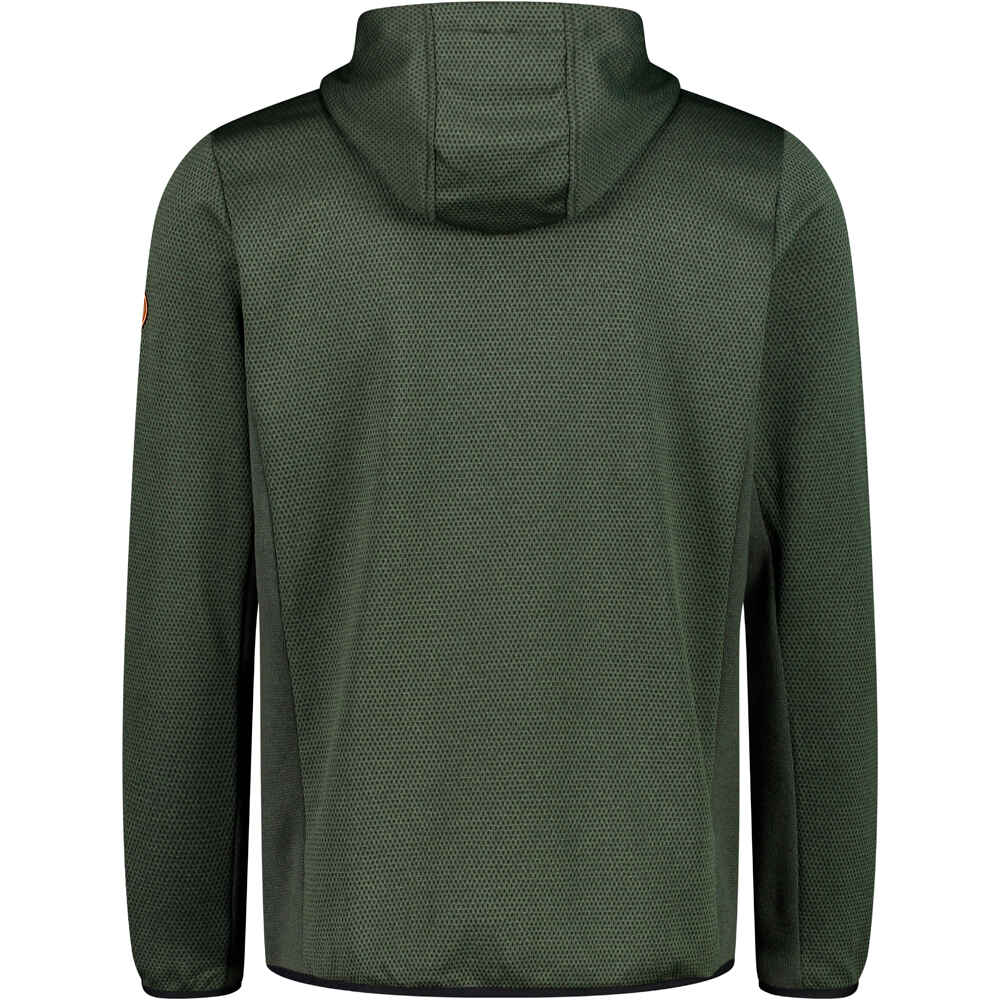 Cmp forro polar hombre Cmp MAN JACKET FIX HOOD vista trasera Cmp forro polar hombre Cmp MAN JACKET FIX HOOD vista trasera