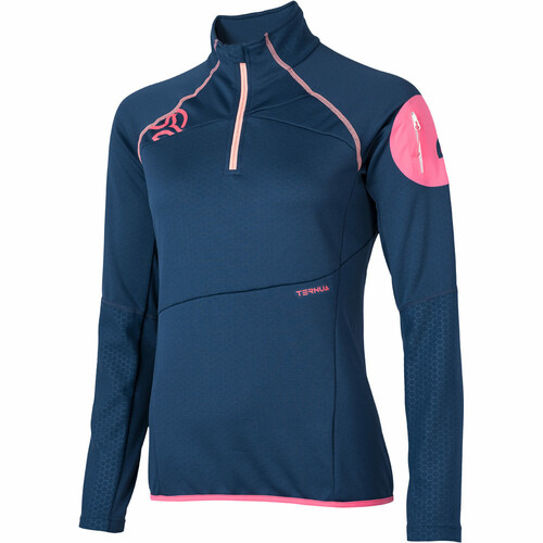 TERNUA CAMISETA BERLANA 1/2 ZIP W azul