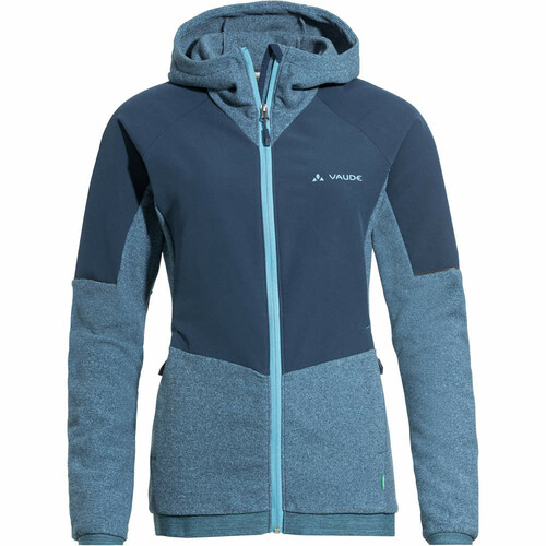 VAUDE WOMENS YARAS HOODED FLEECE JACKET azul