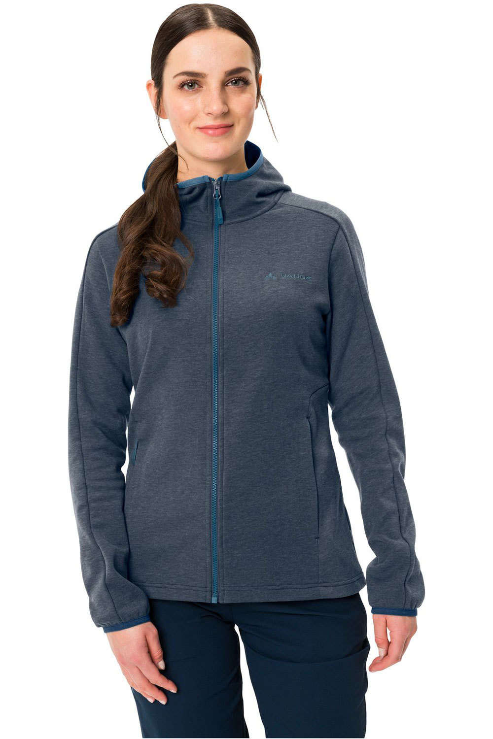 Vaude forro polar mujer Vaude Womens Moena Fleece Jacket vista frontal Vaude forro polar mujer Vaude Womens Moena Fleece Jacket vista frontal