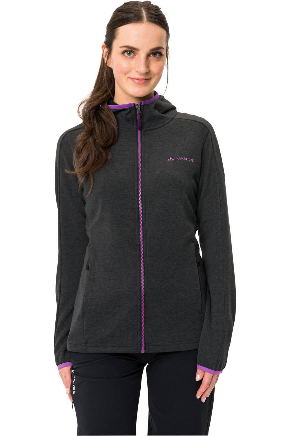 Vaude forro polar mujer Vaude Womens Moena Fleece Jacket vista frontal Vaude forro polar mujer Vaude Womens Moena Fleece Jacket vista frontal