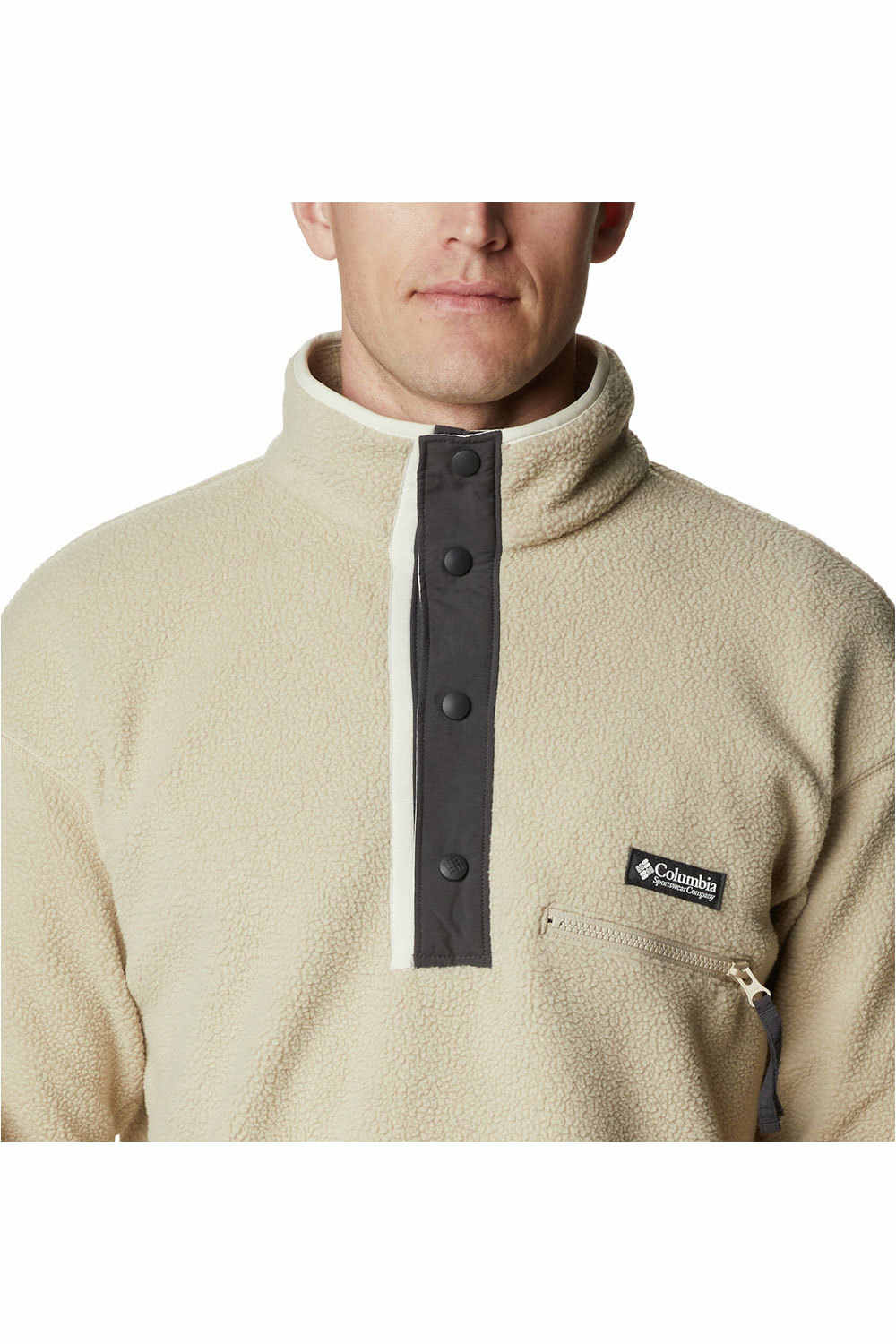 Columbia forro polar hombre Columbia Helvetia Half Snap Fleece vista detalle Columbia forro polar hombre Columbia Helvetia Half Snap Fleece vista detalle