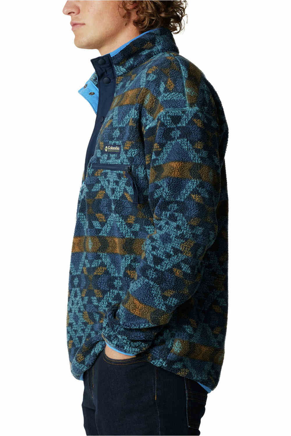 Columbia forro polar hombre Columbia Helvetia Half Snap Fleece vista trasera Columbia forro polar hombre Columbia Helvetia Half Snap Fleece vista trasera