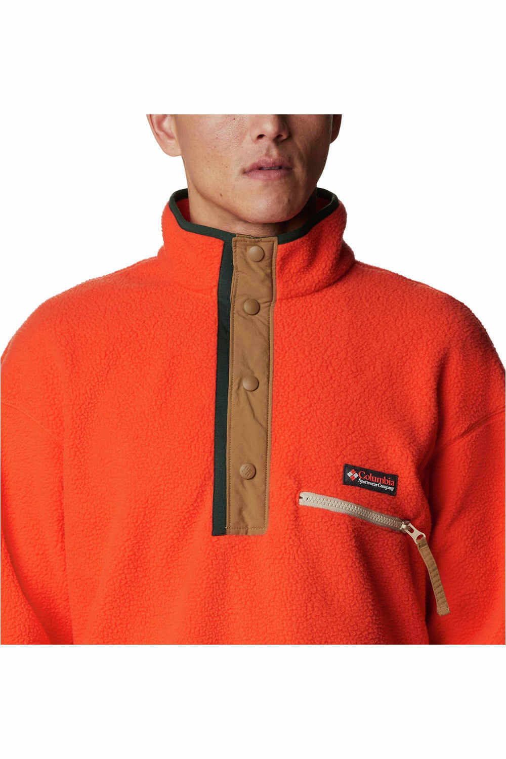 Columbia forro polar hombre Columbia Helvetia Half Snap Fleece vista detalle Columbia forro polar hombre Columbia Helvetia Half Snap Fleece vista detalle
