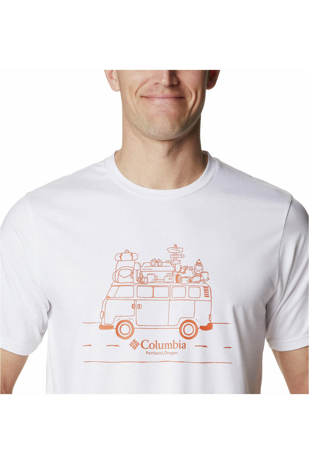 Columbia camiseta montaña manga corta hombre Columbia Men's Sun Trek Short Sleeve Graphic Tee vista detalle Columbia camiseta montaña manga corta hombre Columbia Men's Sun Trek Short Sleeve Graphic Tee vista detalle