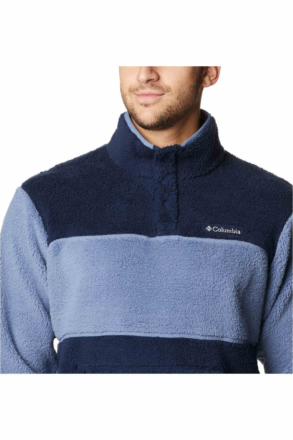 Columbia forro polar hombre Columbia Rugged Ridge Sherpa Half Snap vista trasera Columbia forro polar hombre Columbia Rugged Ridge Sherpa Half Snap vista trasera