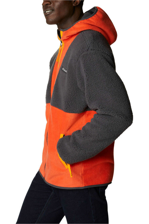 COLUMBIA BACKBOWL SHERPA FULL ZIP HOODIE naranja