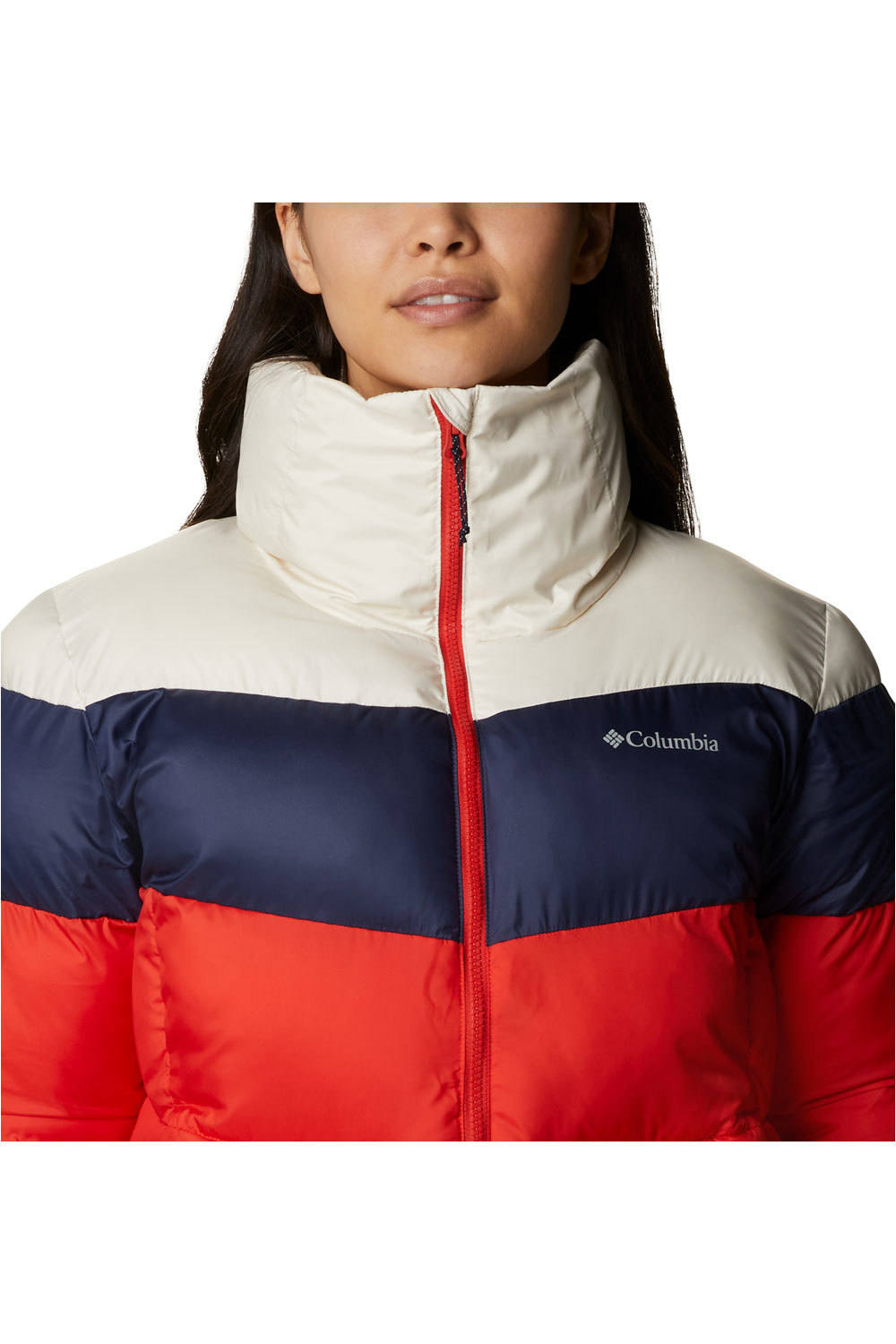 Columbia chaqueta outdoor mujer Columbia Puffect Color Blocked Jacket vista trasera Columbia chaqueta outdoor mujer Columbia Puffect Color Blocked Jacket vista trasera
