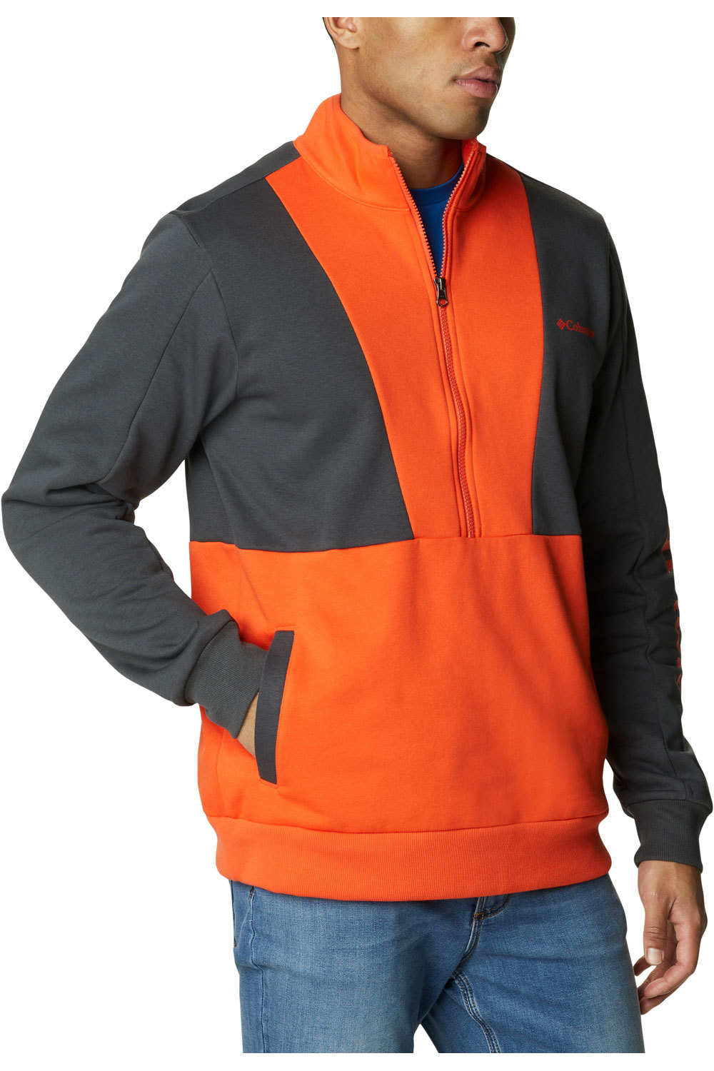Columbia forro polar hombre Columbia Columbia Lodge Colorblock Half Zip vista detalle Columbia forro polar hombre Columbia Columbia Lodge Colorblock Half Zip vista detalle