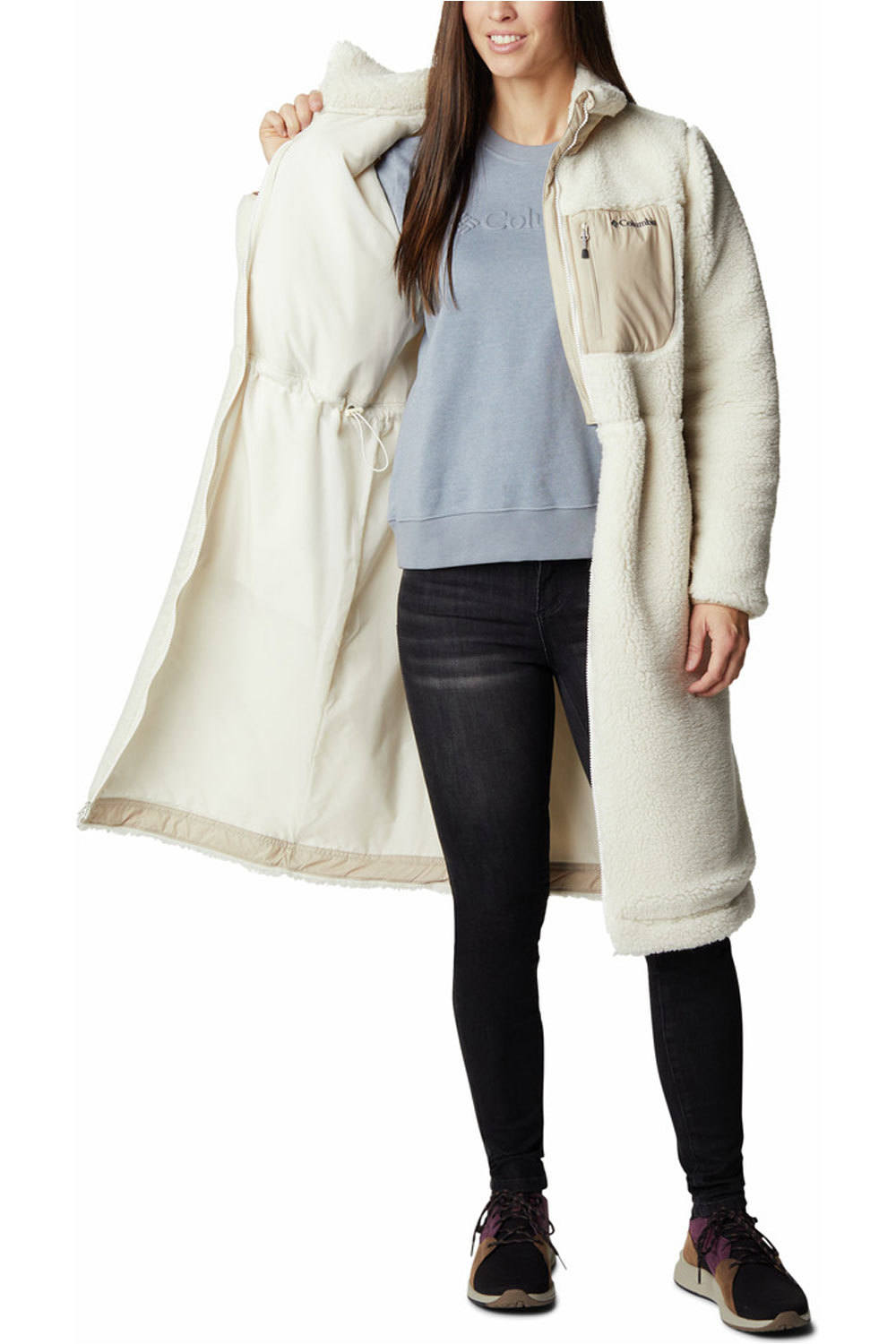 Columbia forro polar mujer Columbia Archer Ridge Long Jacket vista frontal Columbia forro polar mujer Columbia Archer Ridge Long Jacket vista frontal