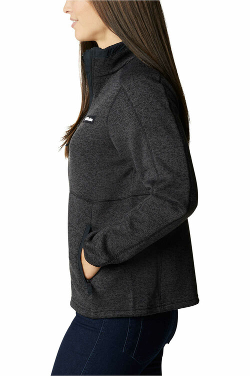 COLUMBIA W SWEATER WEATHER FULL ZIP negro