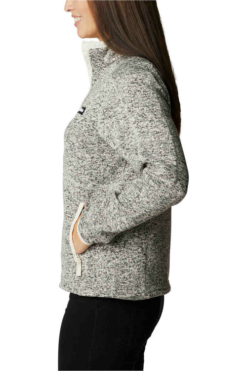 COLUMBIA W SWEATER WEATHER FULL ZIP blanco