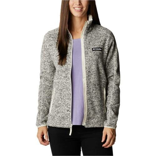 COLUMBIA W SWEATER WEATHER FULL ZIP blanco