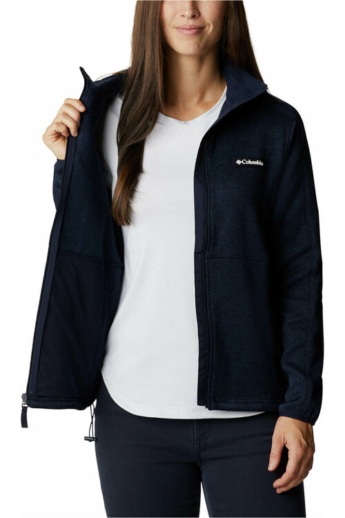 COLUMBIA W SWEATER WEATHER FULL ZIP AZ azul