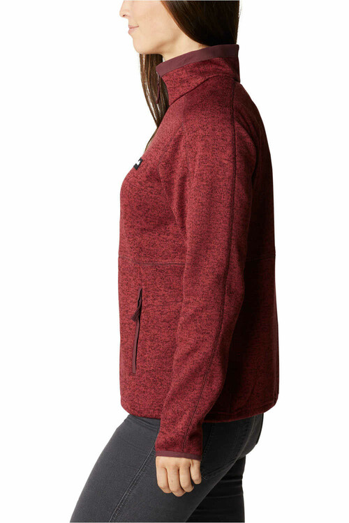 COLUMBIA W SWEATER WEATHER FULL ZIP marron