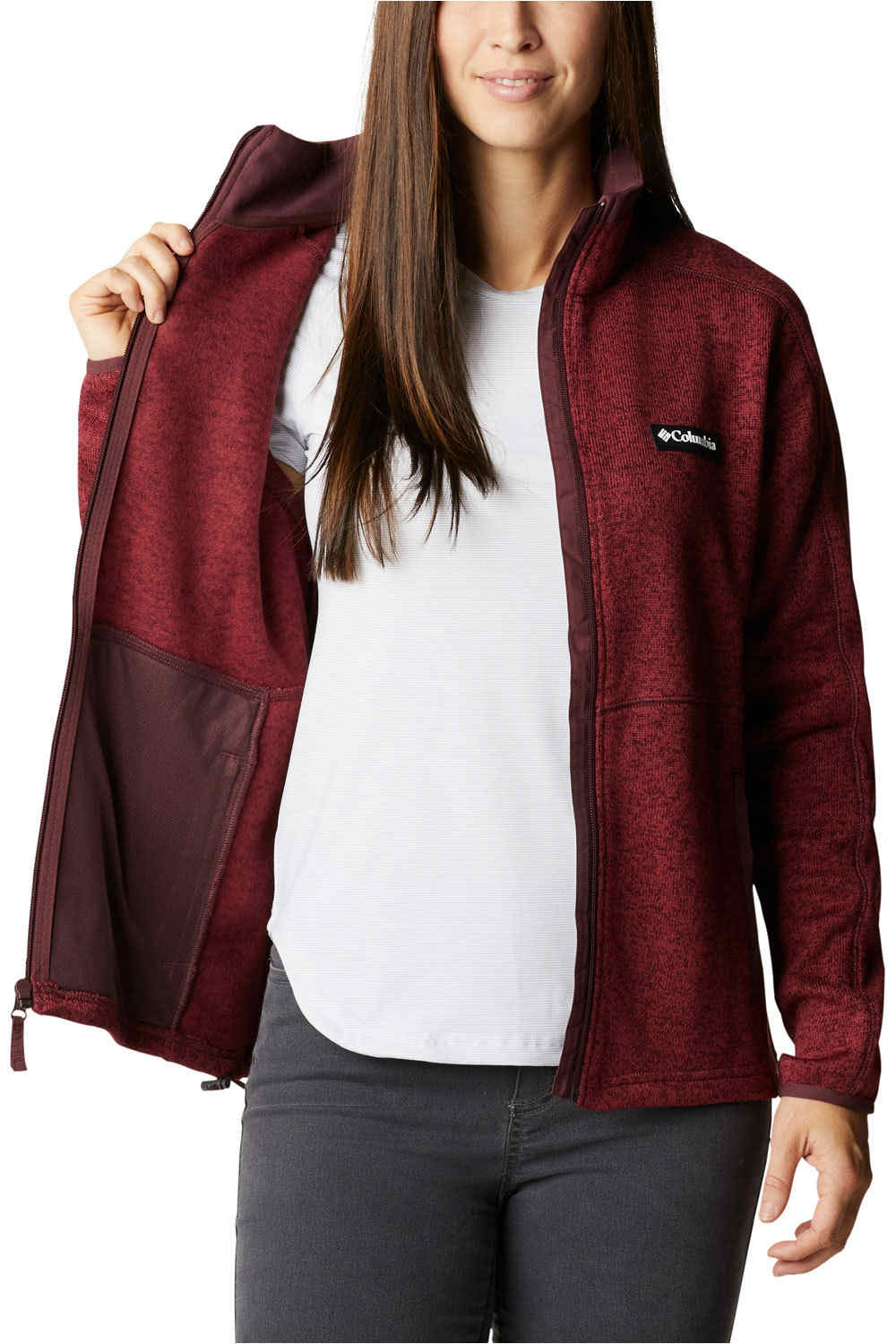 Columbia forro polar mujer Columbia W Sweater Weather Full Zip vista detalle Columbia forro polar mujer Columbia W Sweater Weather Full Zip vista detalle