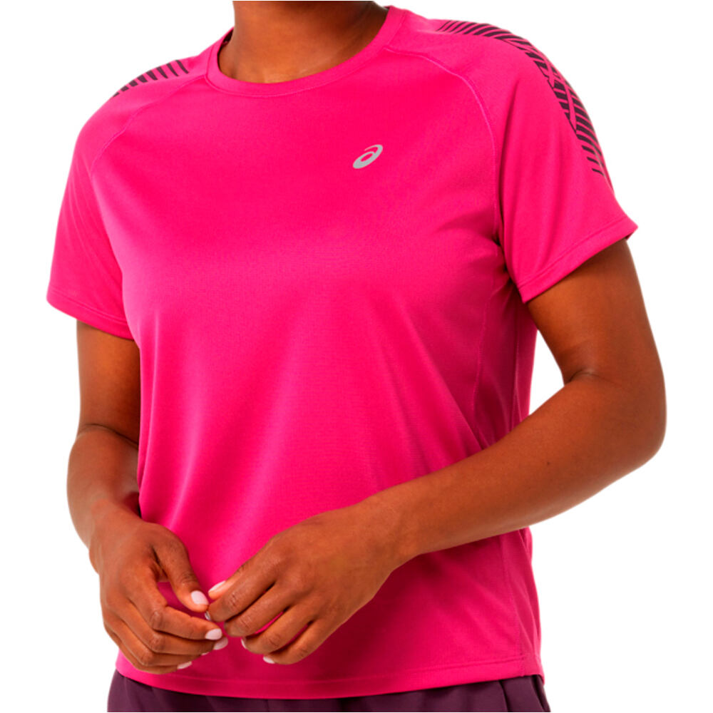 Asics camiseta entrenamiento manga corta mujer ICON SS TOP vista trasera Asics camiseta entrenamiento manga corta mujer ICON SS TOP vista trasera