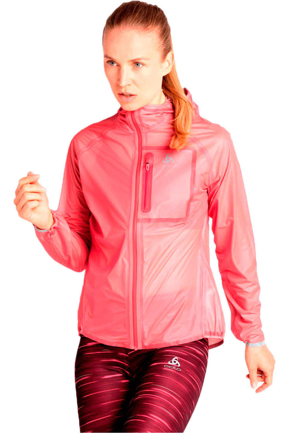 Odlo CHAQUETA RUNNING MUJER Odlo Jacket DUAL DRY WATERPROOF vista trasera Odlo CHAQUETA RUNNING MUJER Odlo Jacket DUAL DRY WATERPROOF vista trasera